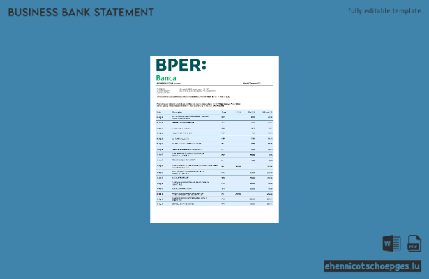Organisationsdokument der BPER Group (Word- und PDF-Beispiel)